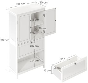 Dulap cu 2 uși și 2 sertare 60x30x110 cm