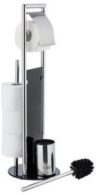 WENKO 24075800 - Set WC RAVINA, 20x707 cm, inox/argintiu/negru