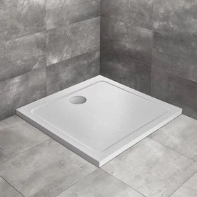 Cadita dus patrata Radaway Doros C Stone 100x100 cm acril alb
