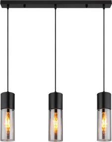 Globo 21000-3HBN - Lustră suspendată pe cablu ANNIKA 3xE27/25W/230V neagră