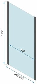 Cabina de dus patrata cu usi batante Rea Rapid Swing 90x90 cm