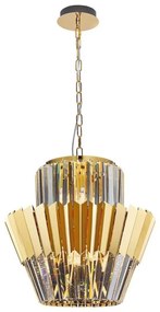 Lustră pe lanț DONNA 9xE14/40W/230V d. 45 cm auriu