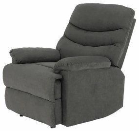 Fotoliu reglabil masaj, material textil catifea gri, LAMBERT