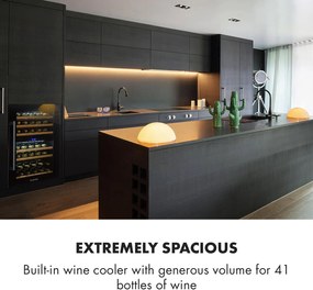 Klarstein Vinsider 35D Onyx Edition, răcitor de vinuri încorporat, clasă de eficiență energetică G