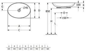 Villeroy & Boch 4A480001 - Lavoar pentru blat LOOP&FRIENDS 62x42 cm ceramică/alb