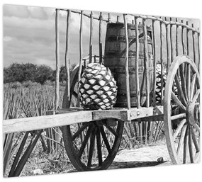 Tablou - Remorcă,alb-negru (70x50 cm)