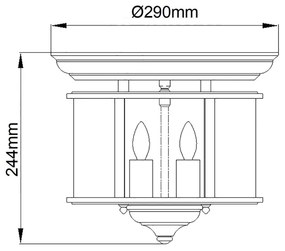 Plafonieră Hinkley HK-GENTRY-F-PN GENTRY 3xE14/40W/230V crom lucios