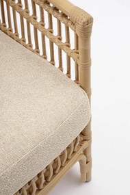 Set 2 fotolii de gradina din metal si fibra sintetica, natur, 68x79x86,5 cm, Adelma Bizzotto