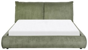 Pat matrimonial 160 cm Vetiver (verde) (cu somieră). 1076463