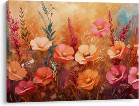 Tablou - Flori de pajiște, pictură (70x50 cm)
