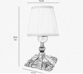 Veioza, Lampa de masa stil italian din alama Classic