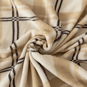 Cearsaf Cocolino microplus cu elastic PLAID 200x200 cm crem