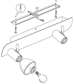 EGLO 90984 - Lampa spot ENEA 2xE14/40W