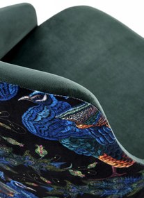 Scaun Endo velvet verde/negru Blu78