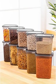 Set cutii de depozitare (10 piese), Hermia, Culoare: Antracit