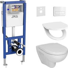 Vas WC suspendat + capac WC LYRA + buton DUAL + modul incastrat + garnitură de etanșare