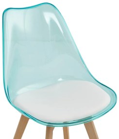 Scaun sufragerie Bralla 2 (transparent + verde + fag + alb) . 1116243