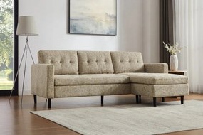 Coltar modern, Tesatura Structurata Bej STOCKHOLM 220cm