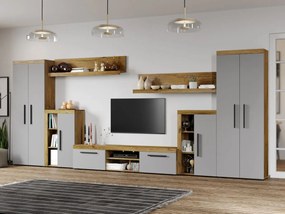 Set Mobila Living Odell Flagstaff Oak/Gri C01