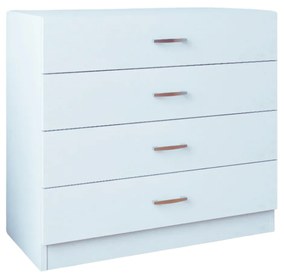 Comoda 4 sertare H80 x A50 x L80cm, Culoare Alb , Pal 18mm