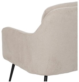 Fotoliu bej cu tapițerie din chenille Classic – Ixia