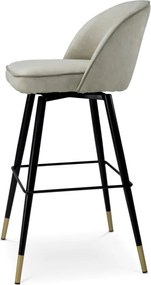 Set de 2 scaune bar design LUX Cliff, Mayer silver