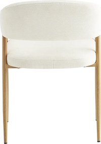 Fotoliu de sufragerie de design, crem/fag, NIZAR TYP 1