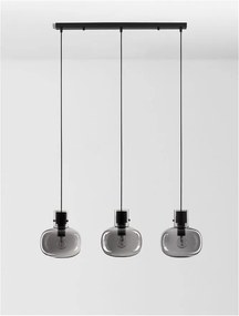 Lustra cu 3 pendule design modern CINZIA fumuriu