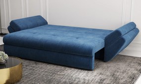 Canapea extensibilă dumonde cu ladă de depozitare si sezut confortabil din spuma high-density, Loana Zoom Blue 250x100 cm