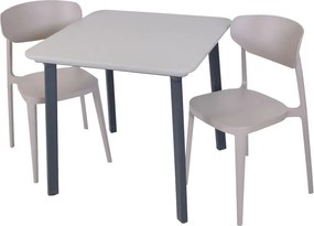 Scaun de grădină maro deschis din plastic Mare – Rojaplast