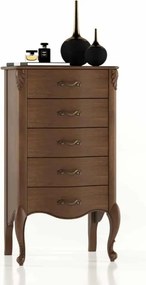 Comodă lemn masiv Celisea 5 Sertare, 65,5 × 49 × 118 cm