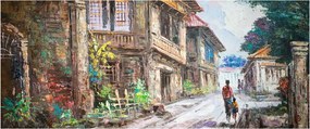 Tablou - Satul filipinez, Asia (120x50 cm)