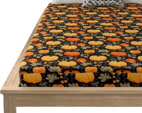 Cearsaf din microfibra ORANGE PUMPKINS colorat 180x200 cm