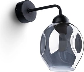 Aplică de perete neagră ø 25 cm Garten – Sollux