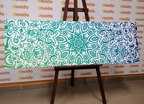 Tablou Mandala albastru-verde
