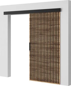 Ușă glisantă Perion – 106x1.6x205 cm – Stejar Wotan / Negru