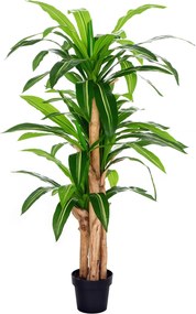Outsunny Dracaena Artificială cu 66 de Frunze Mușchi Plantă Artificială pentru Decorațiuni Grădină Balcon Birou Living Ø20x160 cm Verde | Aosom Romania