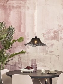 Lustra suspendata din bambus Ibiza S 50cm, negru