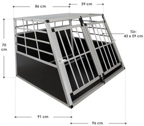 Jusky Lada din aluminiu pentru caini XL