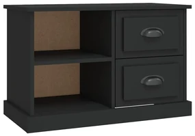 816169 vidaXL Comodă TV, negru, 73x35,5x47,5 cm, lemn prelucrat