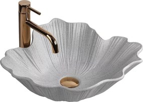 Lavoar compozit pe blat Rea Flower 47,5 cm gri mat