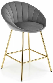 Scaun tip bar Harriet (Gri + Auriu). 1049516