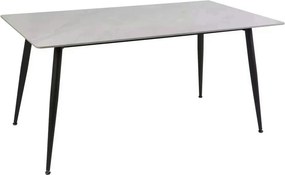 Masa RION, gri cu efect de marmura, ceramica/metal, 130x70x76 cm