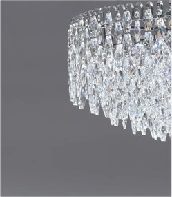 Lustra metal cromat si cristale sticla BURANO 40