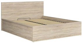 Pat matrimonial 160 cm Tetrix 11 (stejar sonoma) (cu somieră) (cu sp. depozitare). 1098492