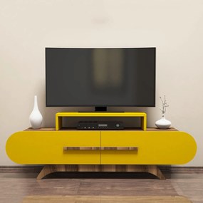 Masă TV/Dulap Roma (Nuc + Galben). 1071870