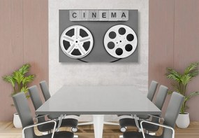 Tablou banda de film în design alb-negru
