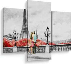 Tablou îndrăgostiții în Paris (90x60 cm)