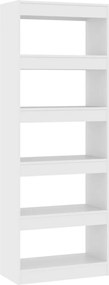 vidaXL Bibliotecă/Separator cameră, alb, 60x30x166 cm, PAL