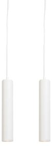 Set de 2 lămpi suspendate de design alb - Tuba Small